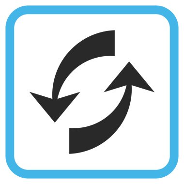 Exchange oklar bir çerçeve içinde simge vektör