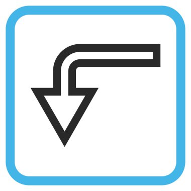 Vektör simgesi bir çerçeve içinde geri çevirmek