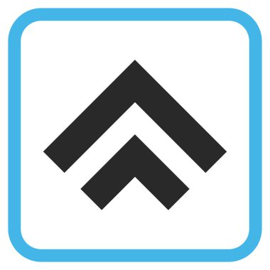 Vektör simgesi bir çerçeve içinde yukarı kayması