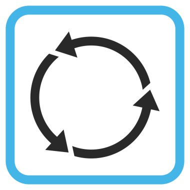 Geri dönüşüm vektör simgesi bir çerçeve içinde