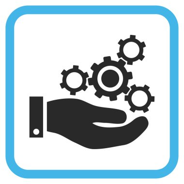 Mekanik Servisi vektör simgesi bir çerçeve içinde