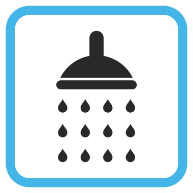 Duş vektör simgesi bir çerçeve içinde