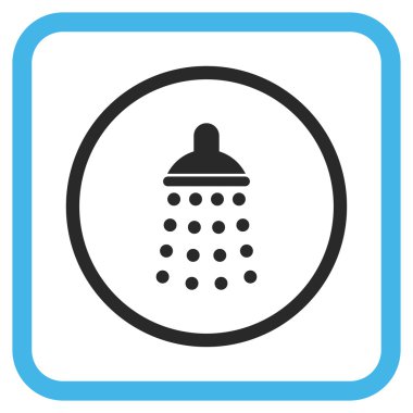 Duş vektör simgesi bir çerçeve içinde