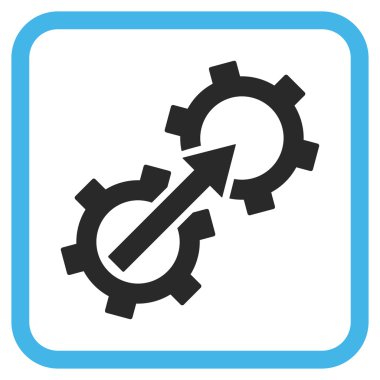 Dişli Tümleştirme vektör simgesi bir çerçeve içinde