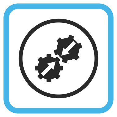 Dişli Tümleştirme vektör simgesi bir çerçeve içinde