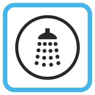 Duş vektör simgesi bir çerçeve içinde