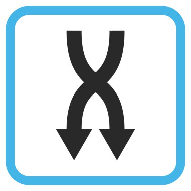 Vektör simgesi aşağı okları bir çerçevede shuffle