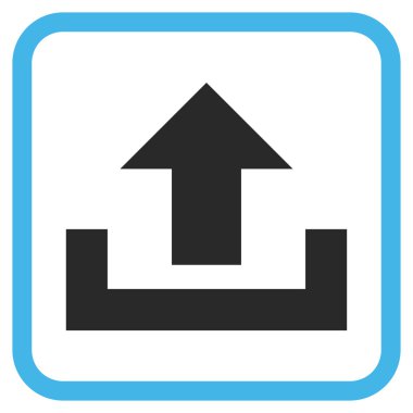 Vektör simgesi bir çerçeve içinde upload