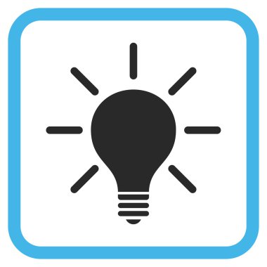 Ampul vektör simgesi bir çerçeve içinde