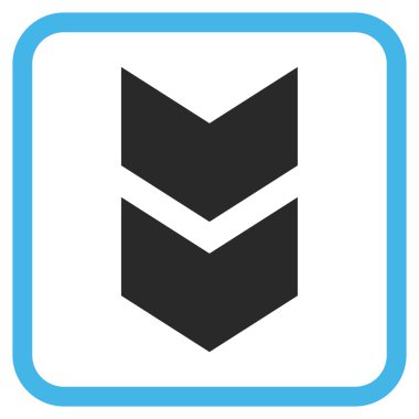 Vektör simgesi bir çerçeve içinde aşağı kaydır