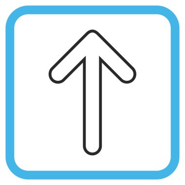 Vektör simgesi bir çerçeve içinde yukarı yönlü ok