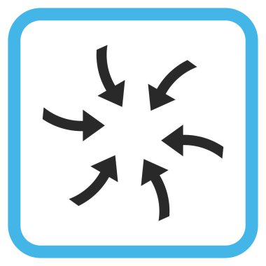 Oklar vektör simgesi bir çerçeve içinde burgu