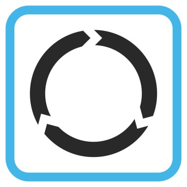 Döndürme vektör simgesi bir çerçeve içinde