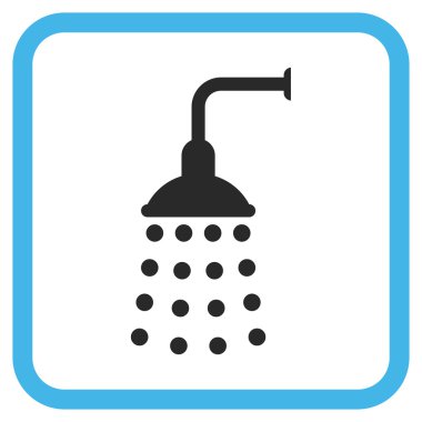 Duş vektör simgesi bir çerçeve içinde