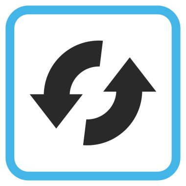 Exchange oklar bir çerçeve içinde simge vektör