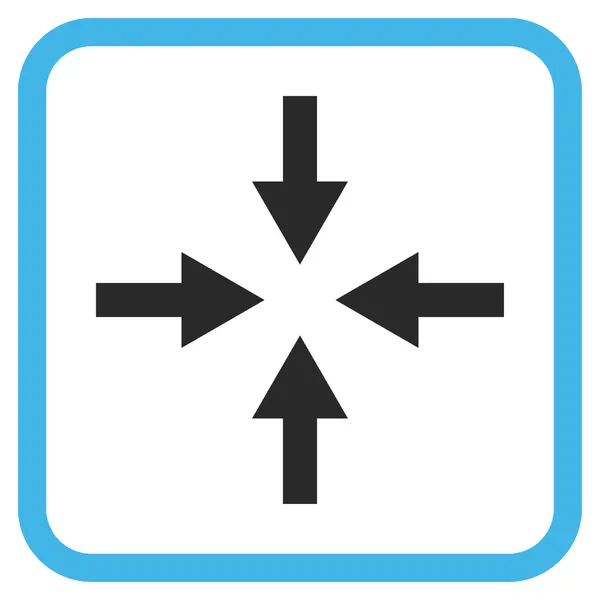 Comprimi l'icona vettoriale delle frecce in una cornice — Vettoriale Stock