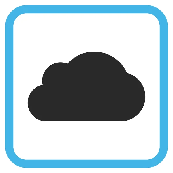 Icono de vector de nube en un marco — Vector de stock