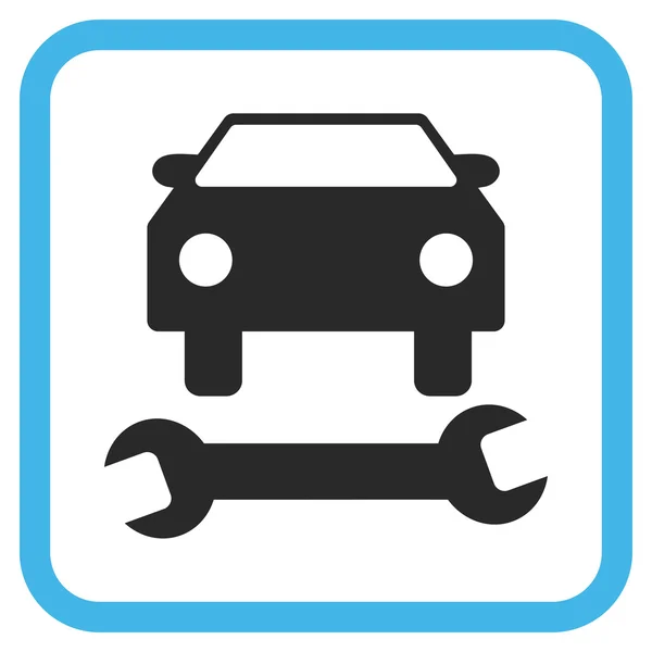 Bil reparation vektor ikonen i en ram — Stock vektor