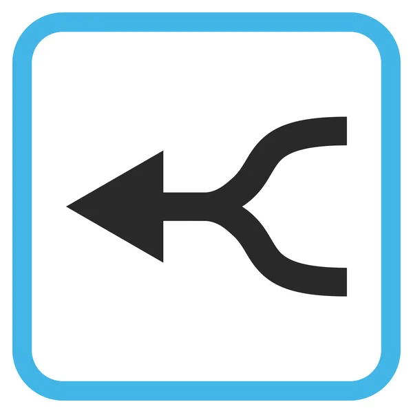 Combinar flecha izquierda Vector icono en un marco — Vector de stock