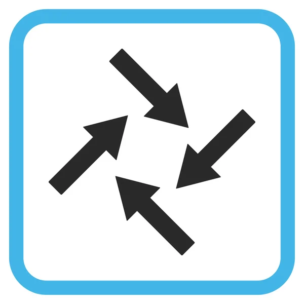 Centripetal pilar vektor ikonen i en ram — Stock vektor