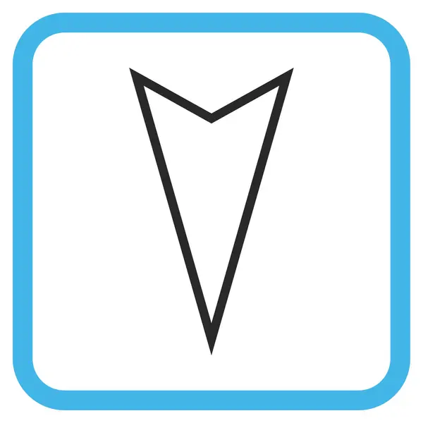Vektor ikonjára a keretben lefelé mutató — Stock Vector