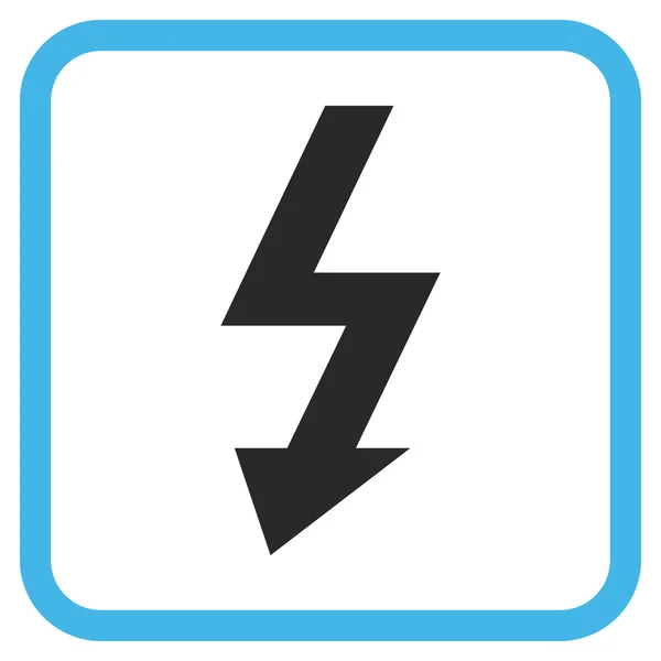 High Voltage Vector Icon In a Frame — Stock Vector