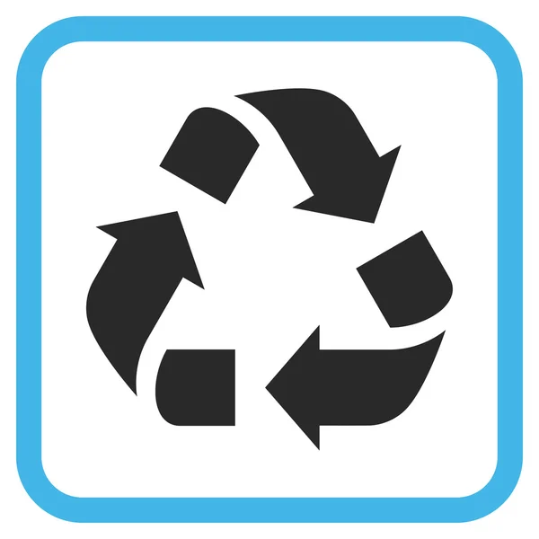 Vektor-Symbol in einem Rahmen recyceln — Stockvektor