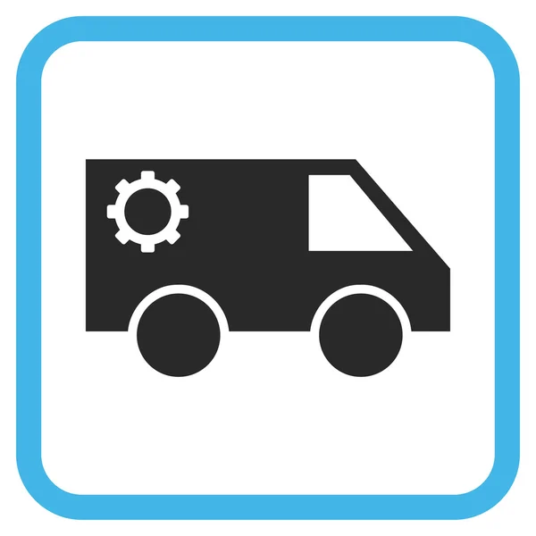 Vector pictogram van de auto van de service In een Frame — Stockvector