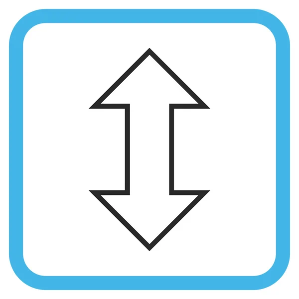 Intercambiar icono vectorial vertical en un marco — Vector de stock