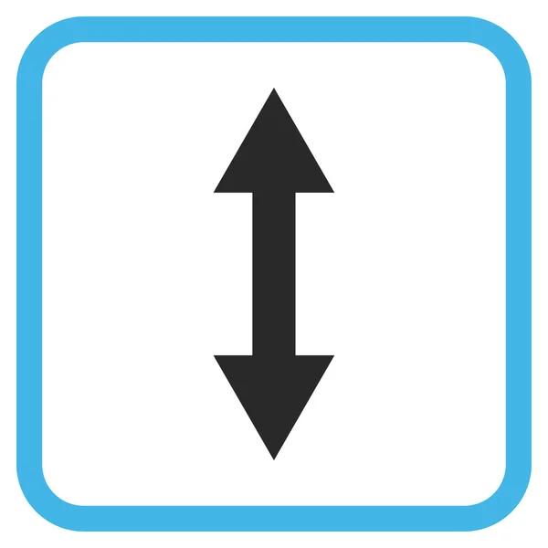 Vertikales Flip-Vektor-Symbol in einem Rahmen — Stockvektor