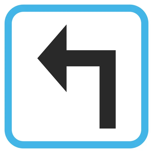 Draai links Vector Icon In een Frame — Stockvector