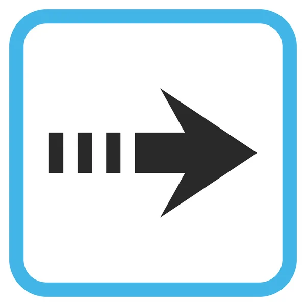 Enviar icono de vector derecho en un marco — Vector de stock