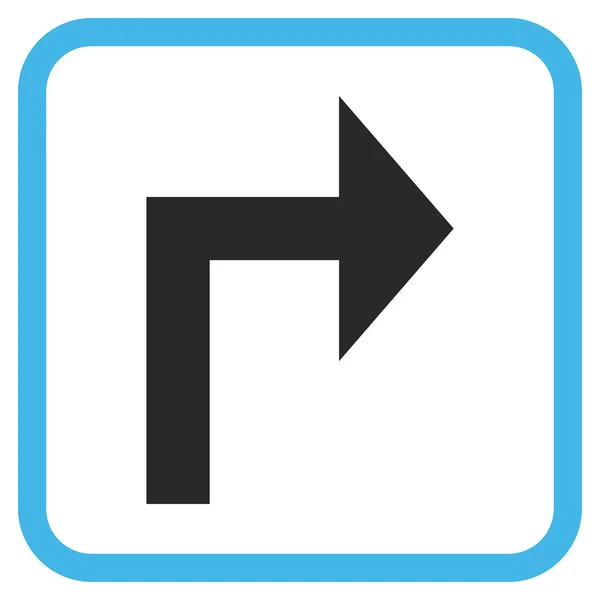 Juiste Vector Icon In een Frame draaien — Stockvector