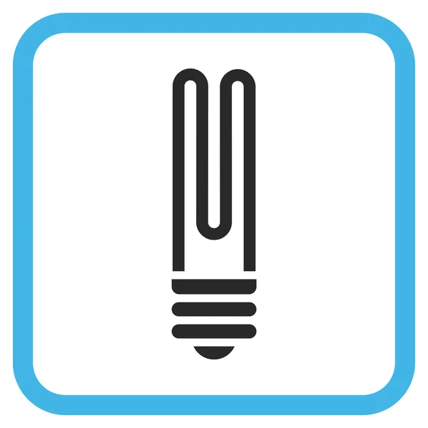 Fluorescerende lamp Vector Icon In een Frame — Stockvector