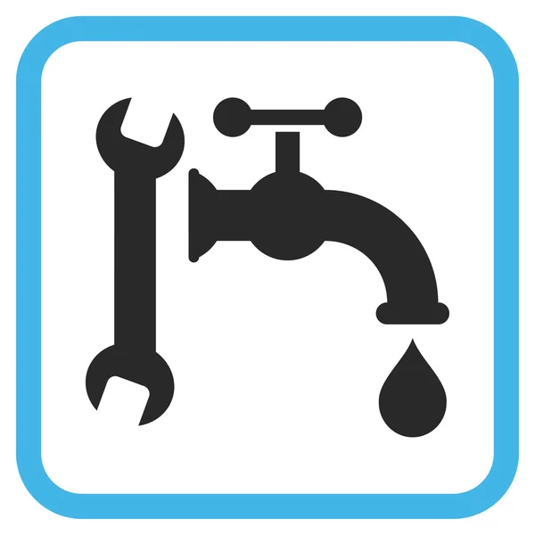 Wodno-kanalizacyjnych wektor ikona w ramce — Wektor stockowy