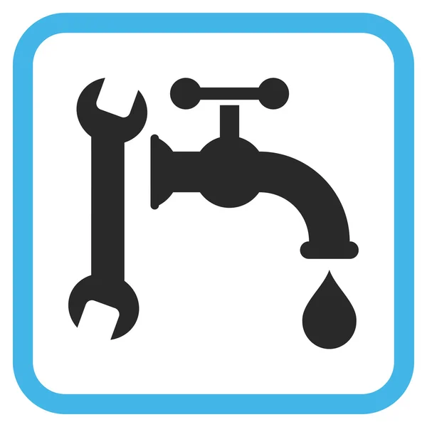 Plumbing Vector Icon In a Frame — Stock Vector