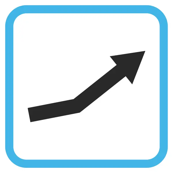 Icona vettoriale di tendenza di crescita in una cornice — Vettoriale Stock