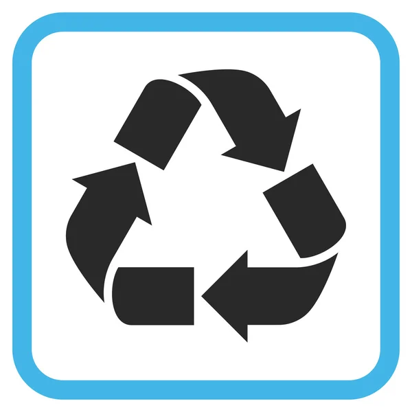 Vektor-Symbol in einem Rahmen recyceln — Stockvektor