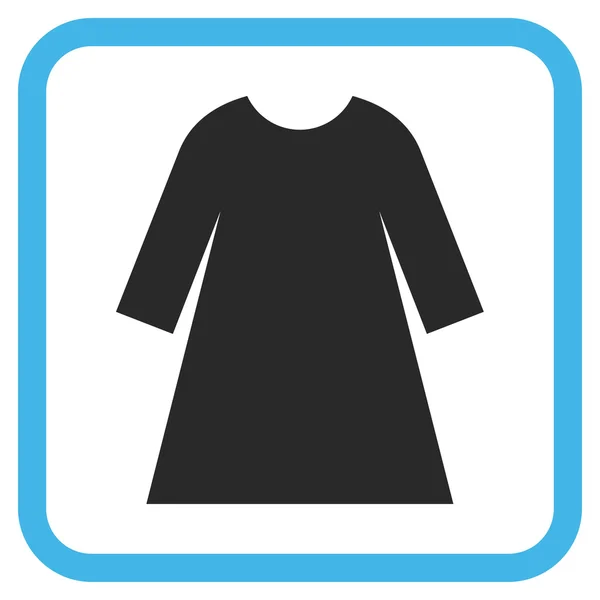 Kobieta sukienka wektor ikona w ramce — Wektor stockowy