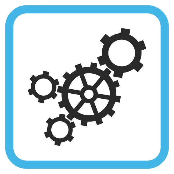 Mechanisme Vector Icon In een Frame — Stockvector