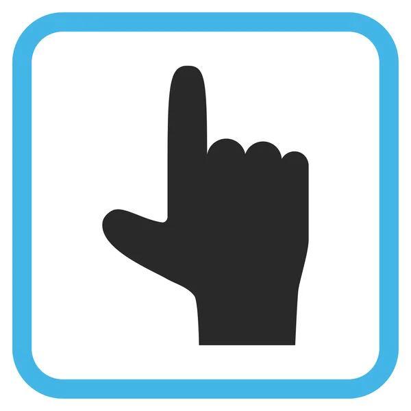 Ponteiro de mão ícone vetorial em uma moldura — Vetor de Stock