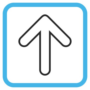 Vektör simgesi bir çerçeve içinde yukarı yönlü ok