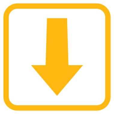 Vektör simgesi bir çerçeve içinde aşağı ok