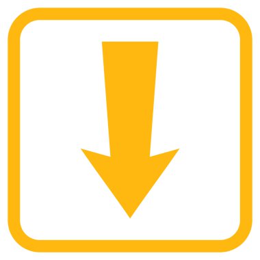 Vektör simgesi bir çerçeve içinde aşağı ok