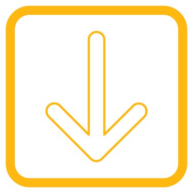 Vektör simgesi bir çerçeve içinde aşağı ok