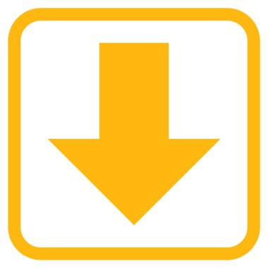 Vektör simgesi bir çerçeve içinde aşağı ok