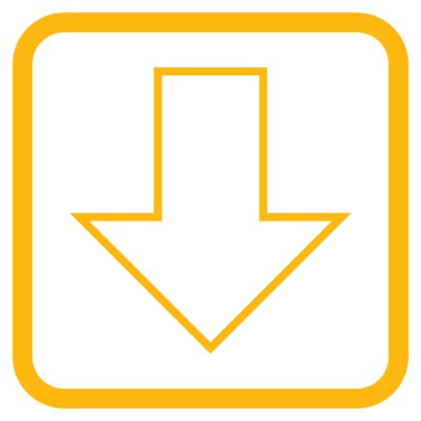 Vektör simgesi bir çerçeve içinde aşağı ok