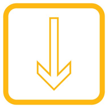 Vektör simgesi bir çerçeve içinde aşağı ok