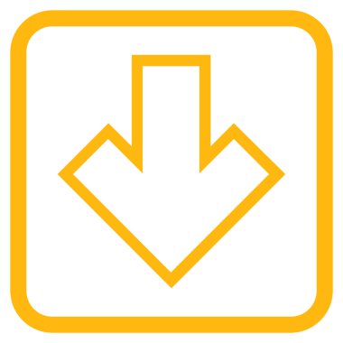 Vektör simgesi bir çerçeve içinde aşağı ok