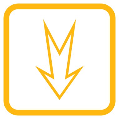 Vektör simgesi bir çerçeve içinde aşağı ok